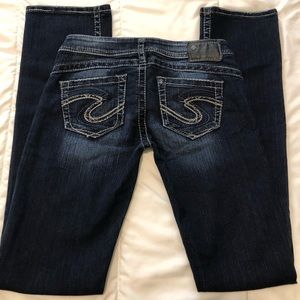 Silver Jeans Tuesday Dark Wash Denim 27 35